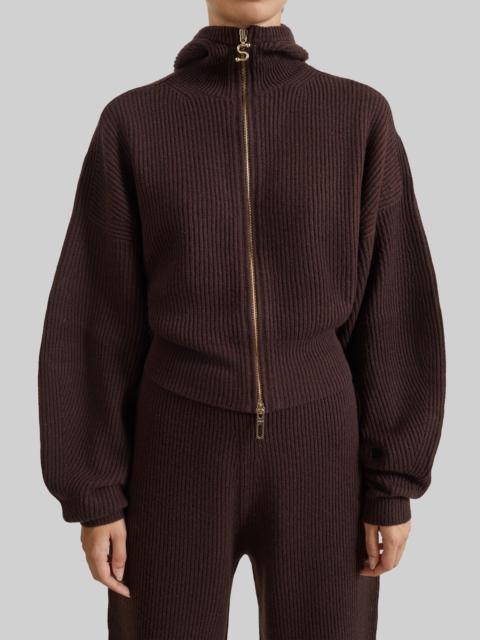 Sportmax Sportmax Balco Hooded Cardigan - Chocolate