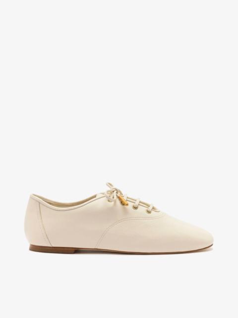 Larroudé Liza Sneaker In Ivory Leather