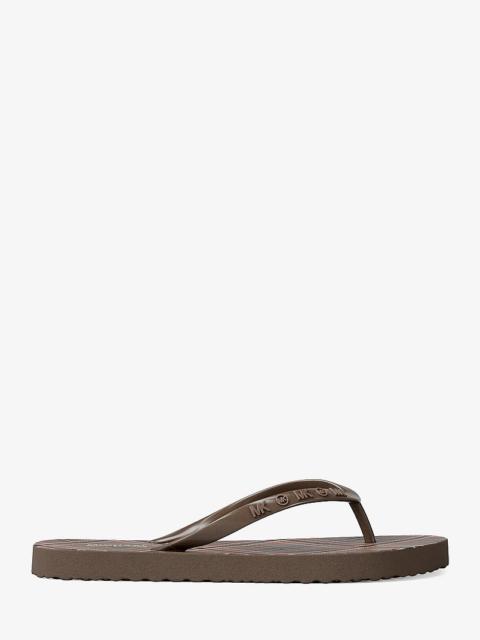 MICHAEL KORS Plaid Print Flip Flop