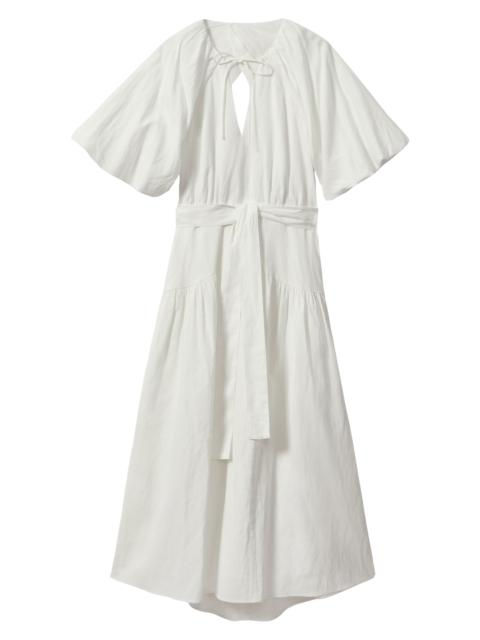 REISS Women's Alice Tie-Waist Midi-Dress - White