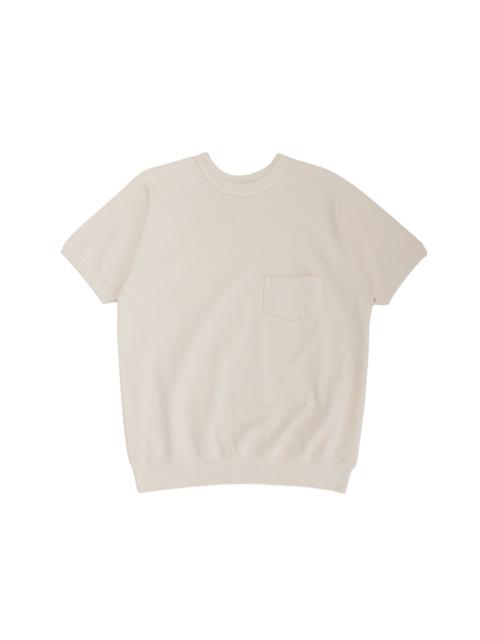 Warehouse & Co. Lot. 4105 Short Sleeve SW With Pocket Plain Cream