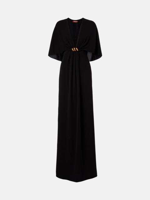 Max Mara Elegante caped cady gown