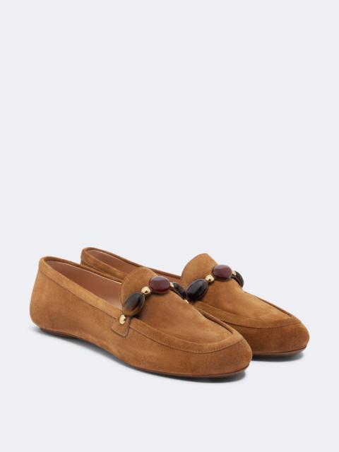 Gianvito Rossi Embellished suede loafers