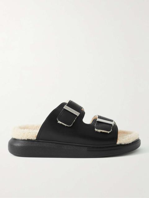 Alexander McQueen Shearling-Lined Leather Sandals