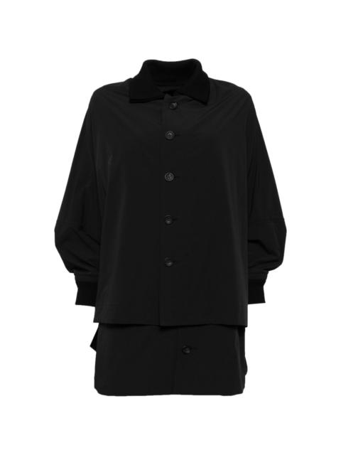 Yohji Yamamoto layered single breasted coat