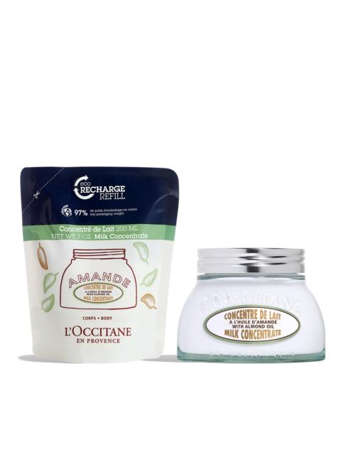 L'Occitane Almond Milk Concentrate + Refill Duo