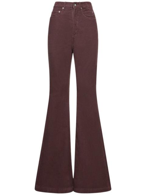 Rick Owens Bolan high rise flared corduroy pants