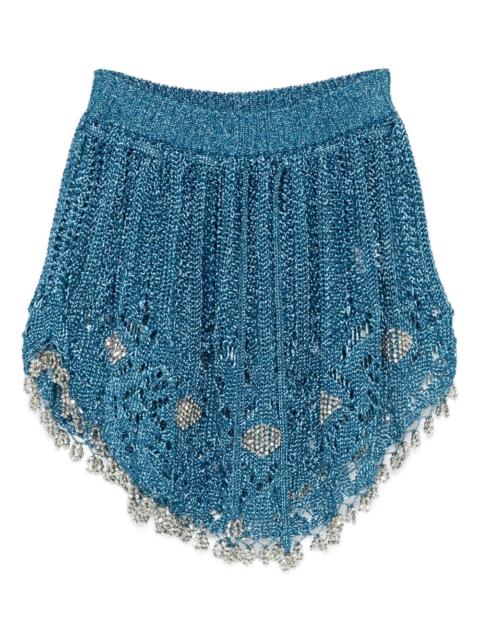 rabanne crochet mini skirt