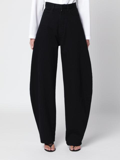 Alaïa Black denim wide leg jeans
