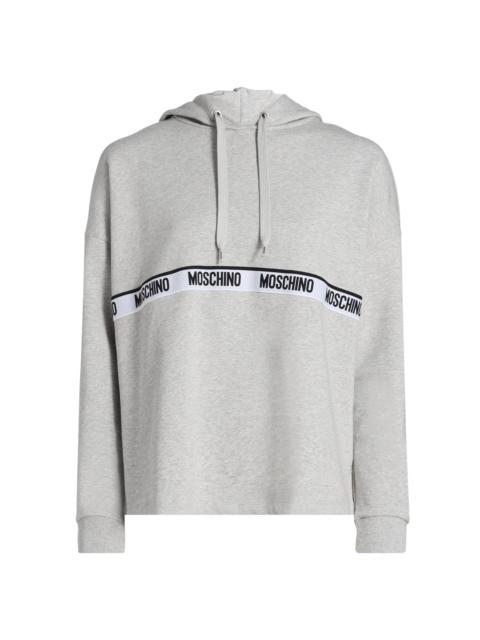 Moschino Women's Intimo Donna Logo Stretch-Cotton Hoodie - Grey