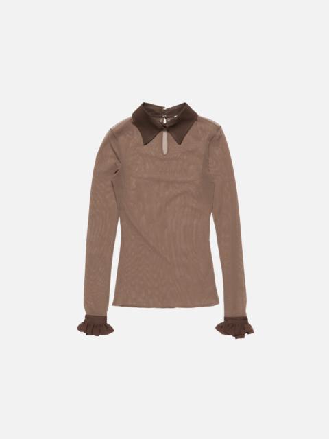 Acne Studios Sheer nylon shirt - Brown