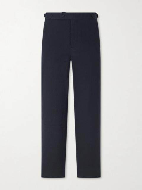 BODE Straight-Leg Cotton-Blend Seersucker Trousers