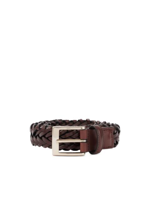LARDINI braided leather belt