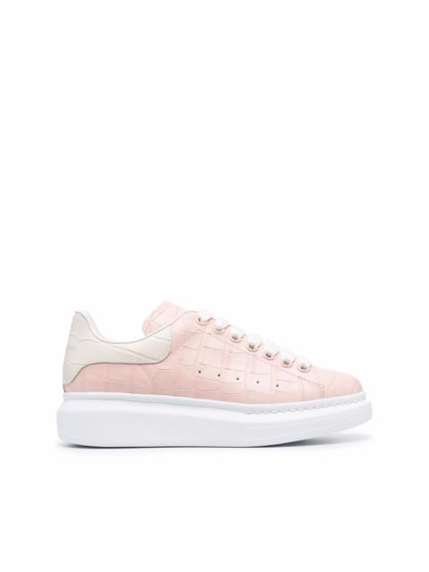 Alexander McQueen crocodile-embossed leather sneakers