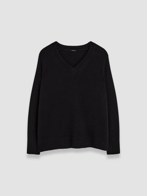 Open Cashmere V Neck Jumper