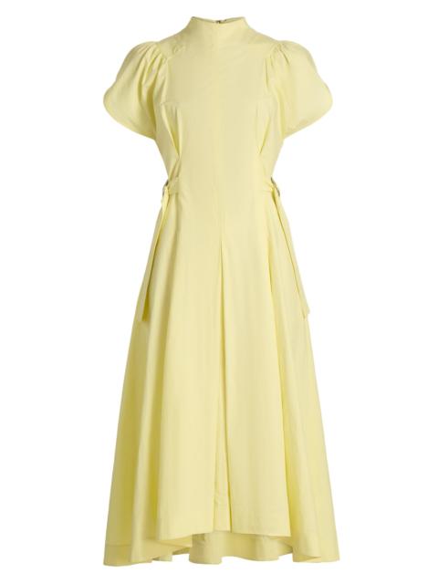 3.1 Phillip Lim Women's Puff Sleeve Side-Tie Cotton Poplin Midi-Dress - Yuzu