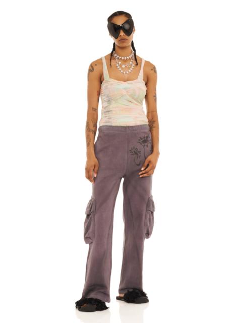 Collina Strada CHARCOAL DAISIES CARGO SWEATPANT