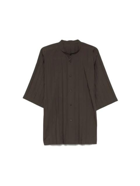 ISSEY MIYAKE SS25 SHORT-SLEEVE EDGE SHIRT - CHARCOAL
