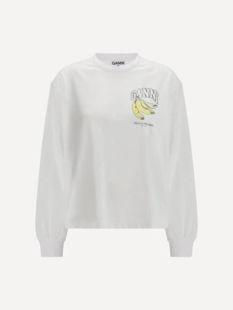 GANNI Long-Sleeve T-shirt with cherries print