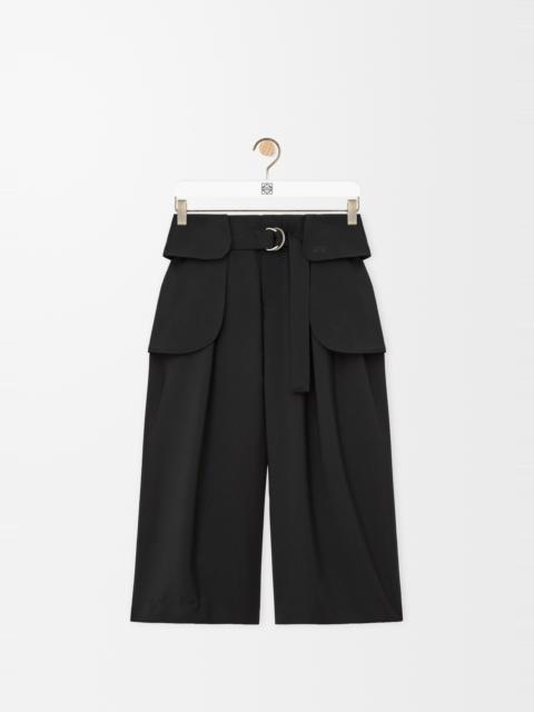 Loewe Cropped cargo trousers in wool