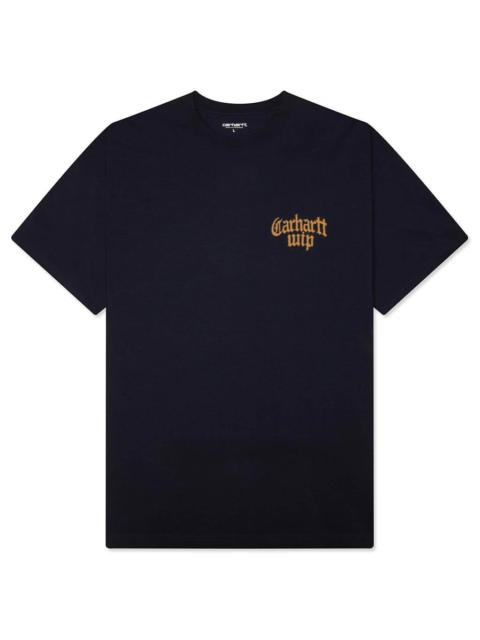 Carhartt WIP S/S BLACKLETTER T-SHIRT - DARK NAVY