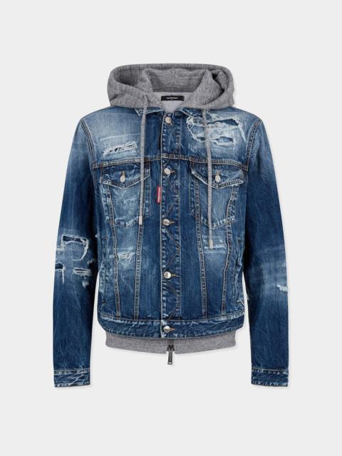 DSQUARED2 MEDIUM RIPPED WASH OVER JEAN JACKET
