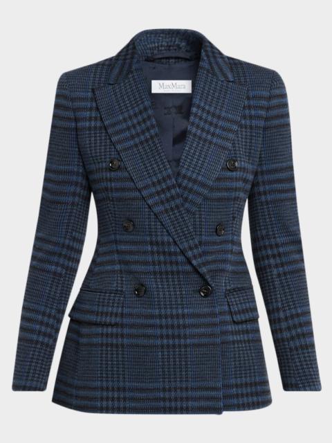 Max Mara Bisso Double-Breasted Plaid Jacket