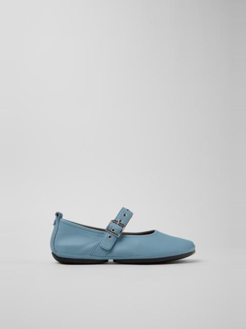 CAMPER Right Nina Blue Leather Ballerinas for Women.