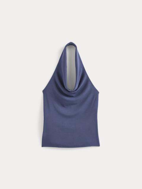 EVERLANE HALTER COWLNECK TOP IN BUTTERKNIT