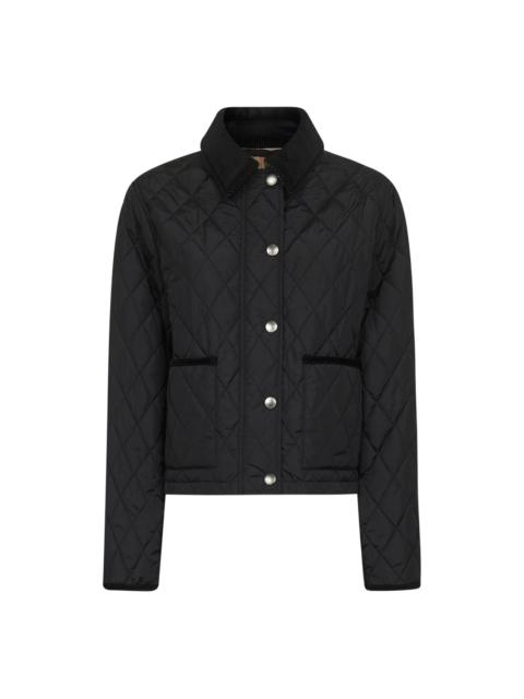 diamond-quilted jacket