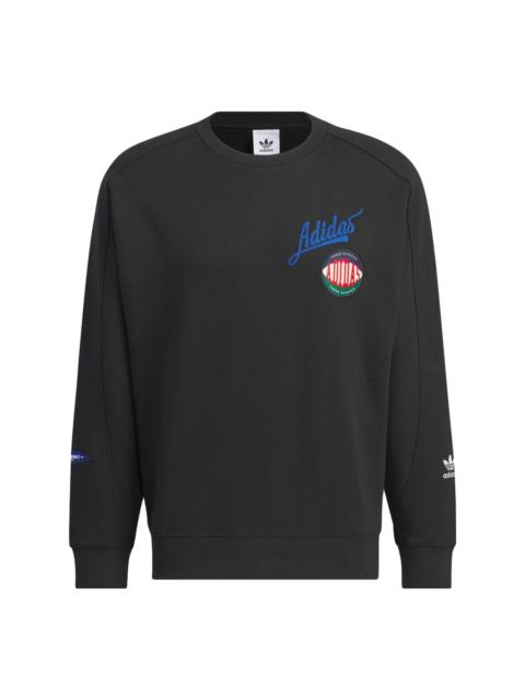adidas adidas Originals Collegiate Badgework Crew Sweatshirt 'Black' IZ1520