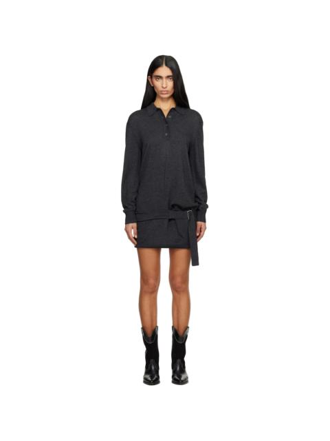 Isabel Marant Gray Bathilde Essential Fluid Knit Minidress