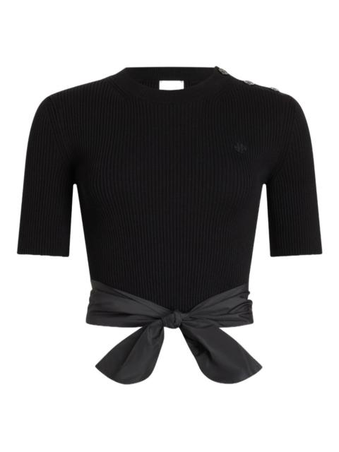 PATOU knot ribbed T-shirt