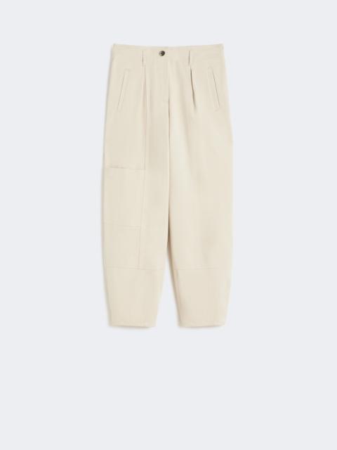 Max Mara BAUTTA Cotton bull denim cargo trousers - BEIGE