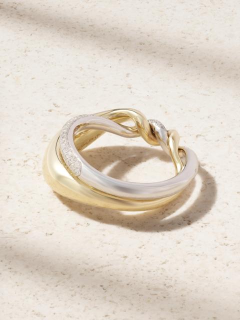 Yvonne Léon 9-karat Yellow And White Gold Diamond Ring
