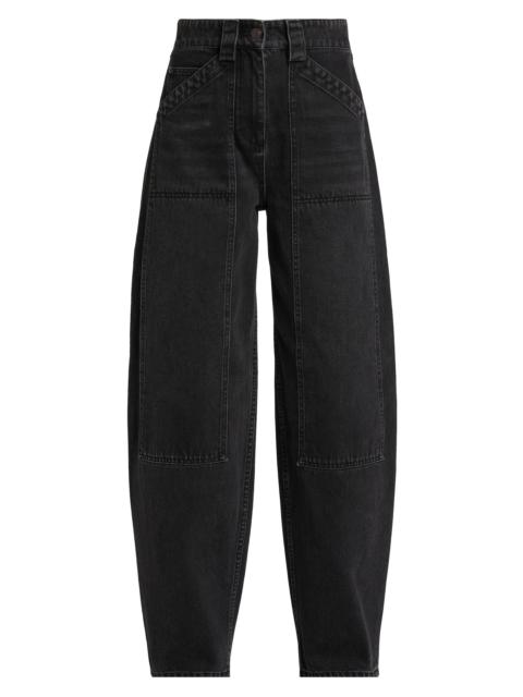 CO Women's Denim High-Waisted Balloon Jeans - Black