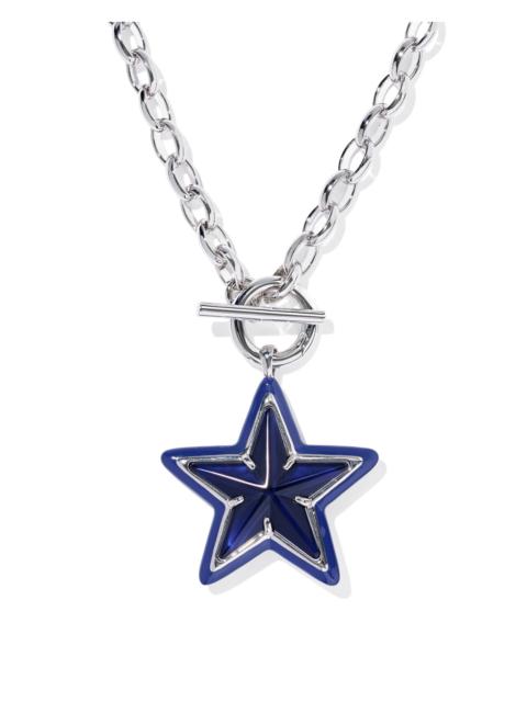 KENDRA SCOTT Cassidy Silver Enamel Statement Necklace