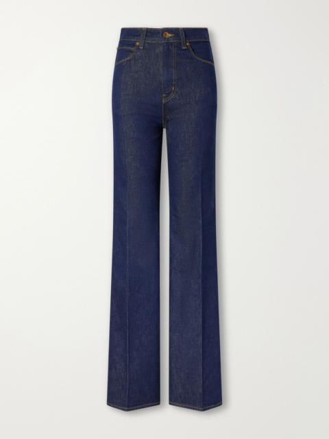 JAMIE HALLER The Crease high-rise flared jeans Blue