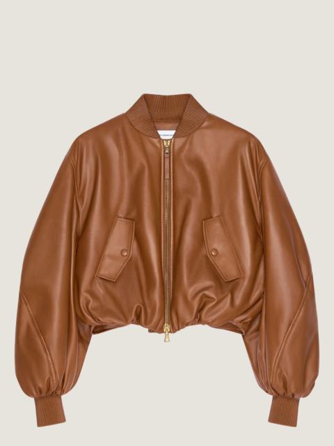 Givenchy CROPPED COCOON BOMBER IN NAPPA LEATHER