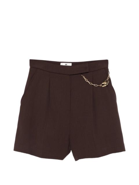 ELISABETTA FRANCHI Elisabetta Franchi Chain-detail Pleated Shorts