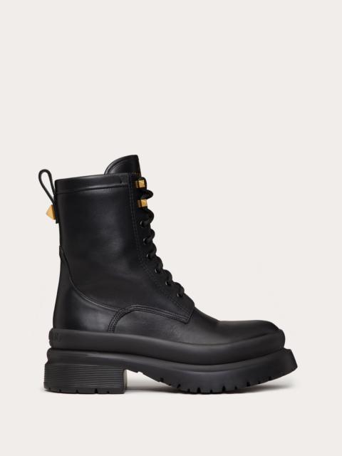 Valentino ROMAN STUD CALFSKIN LEATHER COMBAT BOOT 50MM