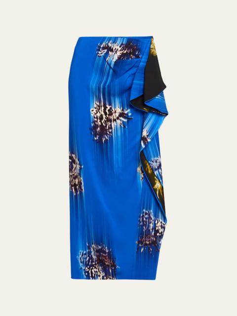 Proenza Schouler Cella Printed Double Crepe Skirt