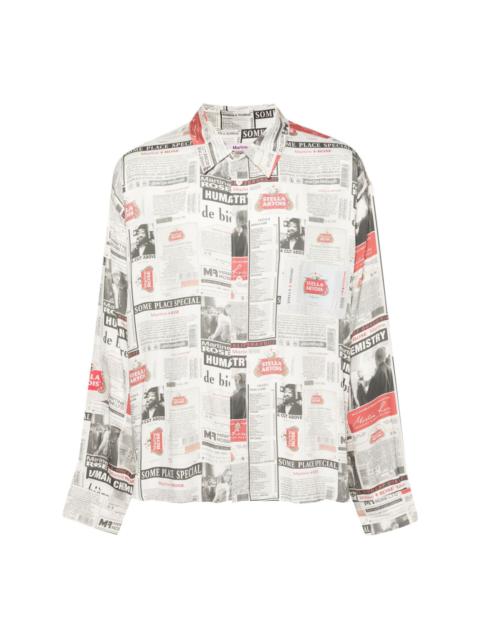 Martine Rose x Stella Artois newspaper-print shirt