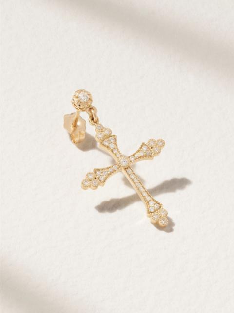 JACQUIE AICHE Sophia 14-karat gold diamond single earring Gold