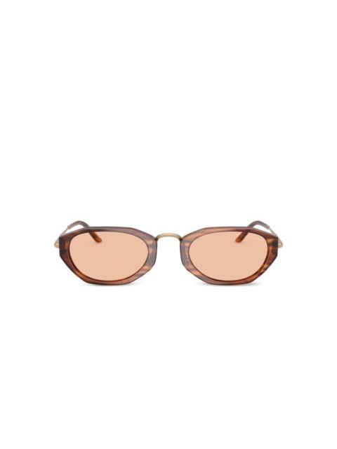 GIORGIO ARMANI oval-frame tinted sunglasses
