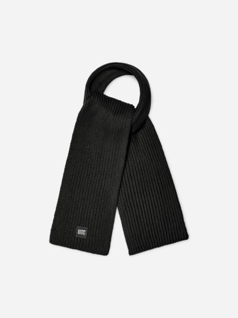 UGG ® Women's Chunky Rib Knit Scarf Acrylic Blend Scarves in Black