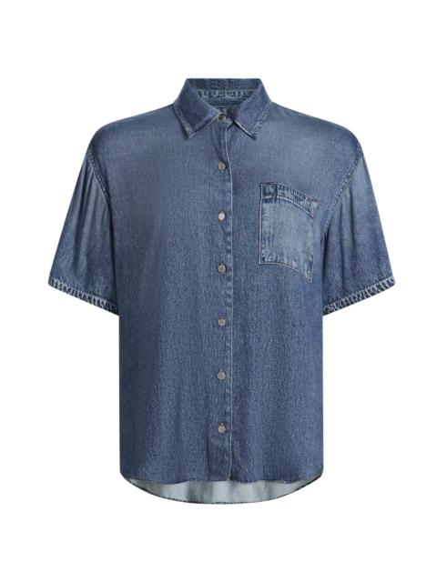 rag & bone Women's rb Miramar Drop Shoulder Shirt - Lagoon