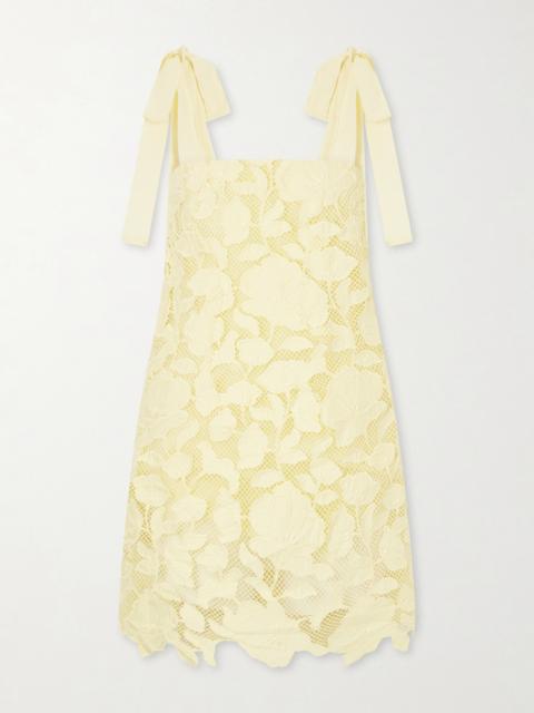 SIMKHAI Marigold Cotton-lace Mini Dress
