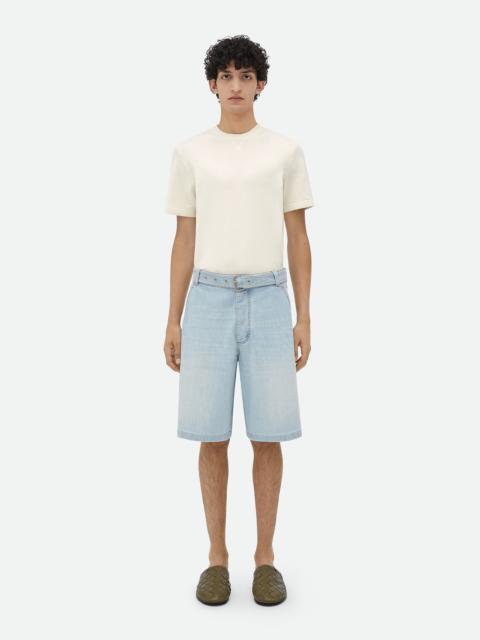 Bottega Veneta Light Bleached Denim Shorts