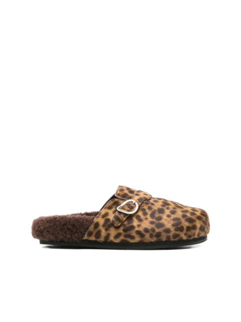 ANCIENT GREEK SANDALS Vasilitsa leopard-print mules